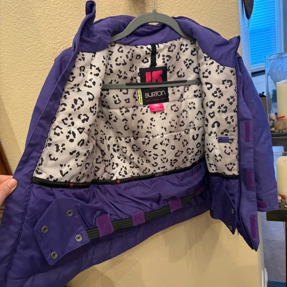 BURTON Girls Kids Purple DriRide Ski Snowboard Zipped Hoodie Jacket Size XS